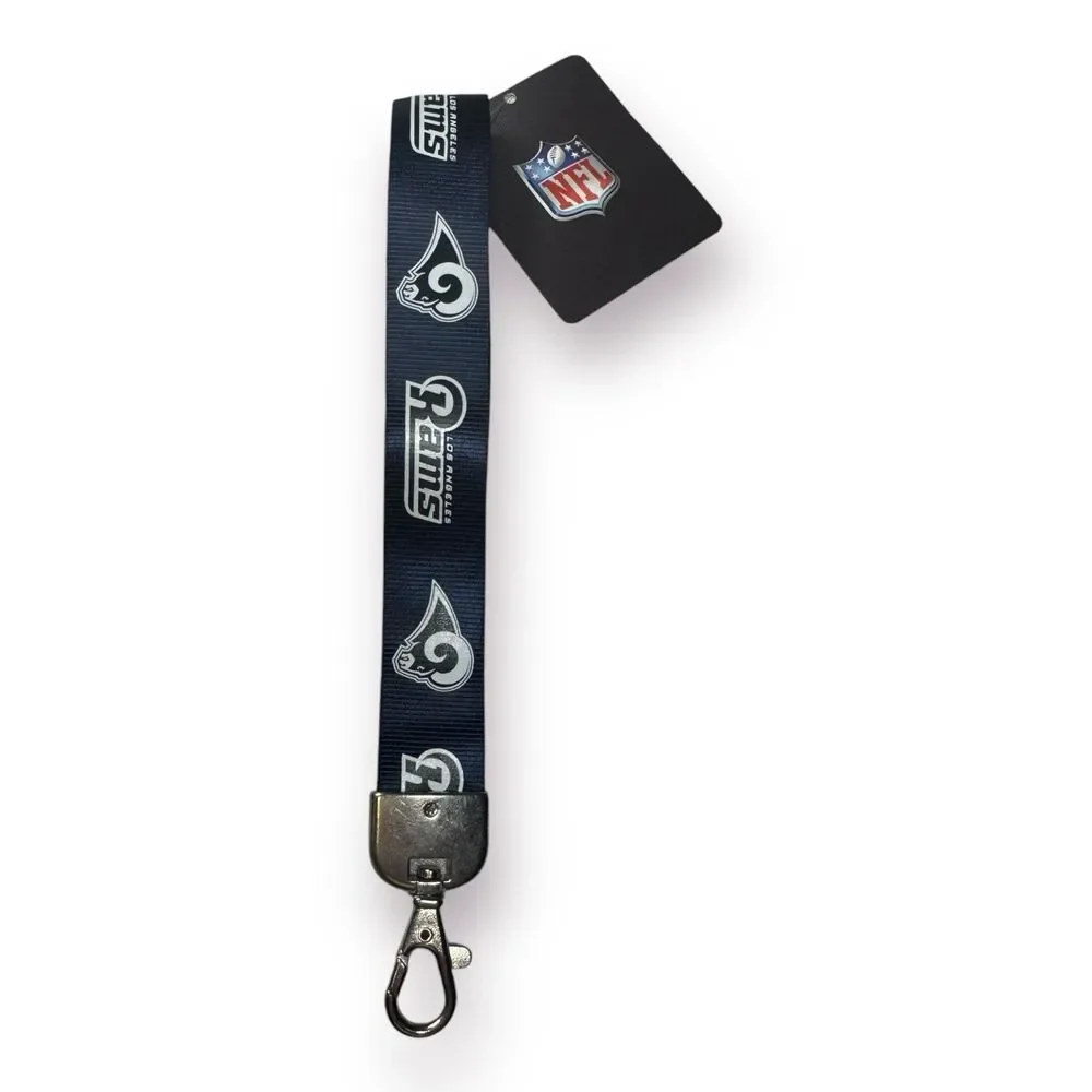Los Angeles Rams Wristlet Lanyard Keychain Holder‎ Clip